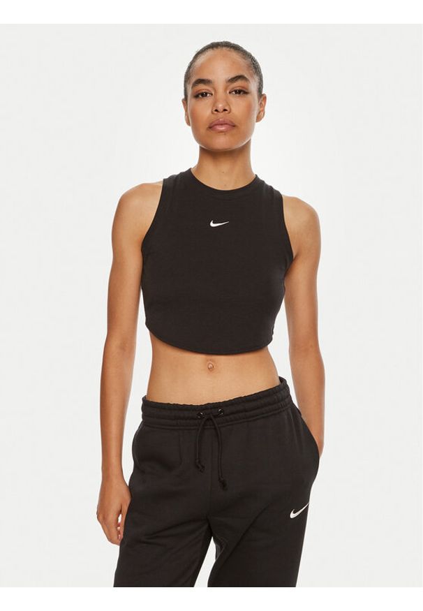 Nike Bluzka FB8279 Czarny Tight Fit. Kolor: czarny. Materiał: lyocell, syntetyk