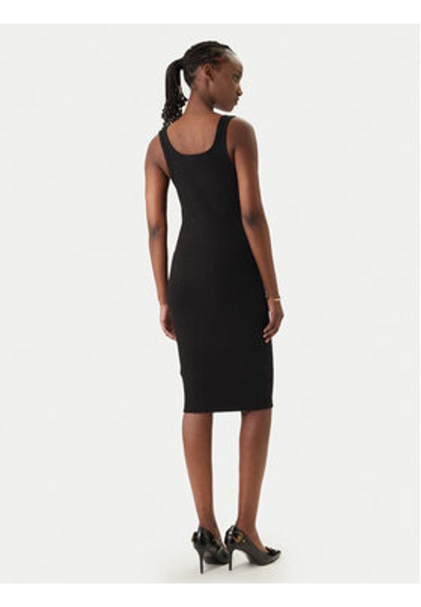 Versace Jeans Couture Sukienka codzienna 80HAO943 J0198 Czarny Slim Fit. Okazja: na co dzień. Kolor: czarny. Materiał: bawełna. Typ sukienki: proste. Styl: casual