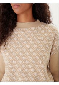 Guess Golf W5BR23 Z3JD2 Beżowy Relaxed Fit. Typ kołnierza: golf. Kolor: beżowy. Materiał: syntetyk #4