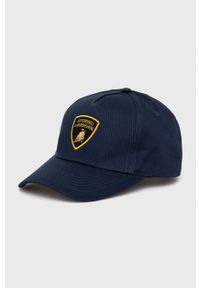 Lamborghini czapka gładka. Kolor: niebieski. Wzór: gładki