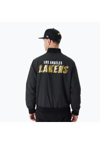 Kurtka męska New Era NBA Script BP Bomber Los Angeles Lakers. Kolor: czarny