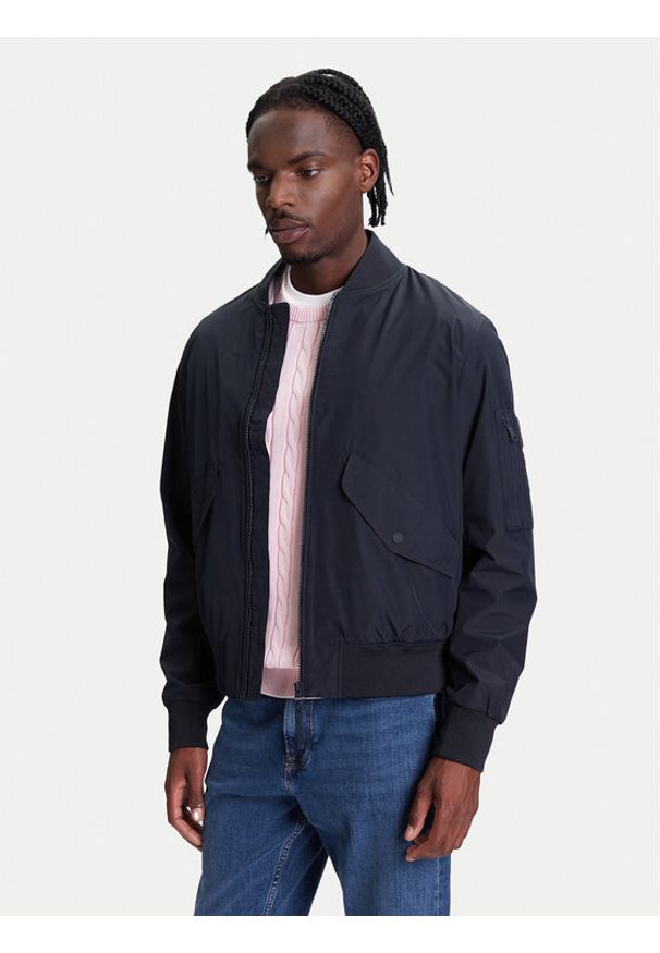 TOMMY HILFIGER - Tommy Hilfiger Kurtka bomber MW0MW39629 Granatowy Regular Fit. Kolor: niebieski. Materiał: syntetyk