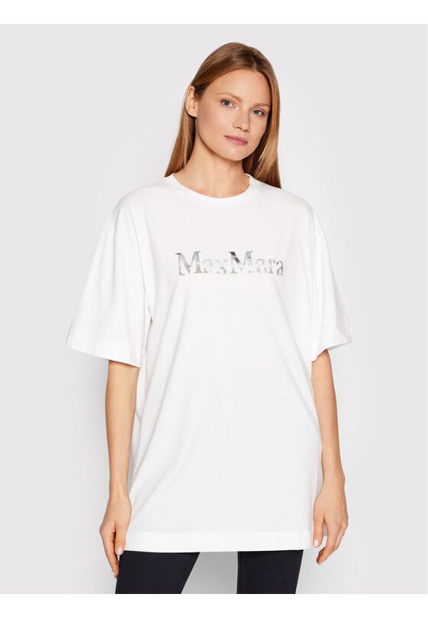 T-Shirt Max Mara Leisure. Kolor: biały