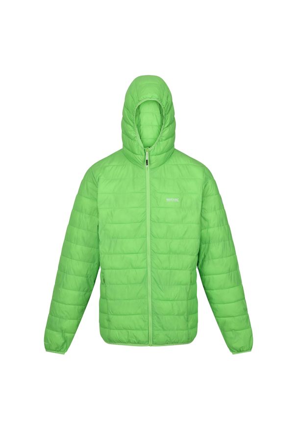 Regatta - Męska Kurtka Pikowana Z Kapturem + Worek Hillpack. Typ kołnierza: kaptur. Kolor: zielony. Sport: turystyka piesza