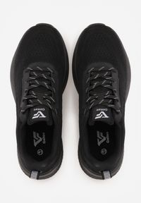 Born2be - Czarne Buty Sportowe Sneakersy na Tłoczonej Podeszwie z Napisem Hesehe. Okazja: na co dzień. Kolor: czarny. Materiał: jeans. Wzór: napisy #4