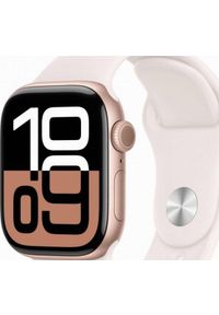 APPLE - Smartwatch Apple Apple Watch Series 10 GPS 46mm Rose Gold Aluminium Case with Light Blush Sport Band - S/M. Rodzaj zegarka: smartwatch. Styl: sportowy