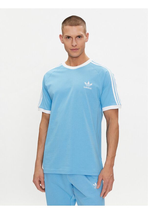 Adidas - adidas T-Shirt adicolor Classics 3-Stripes IM9392 Niebieski Slim Fit. Kolor: niebieski. Materiał: bawełna