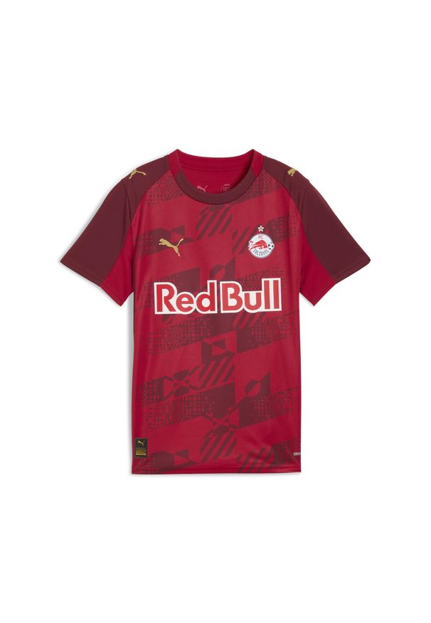 Puma - Młodzieżowa trzecia koszulka FC Red Bull Salzburg 25/26 PUMA. Kolor: wielokolorowy, czerwony, beżowy. Sport: piłka nożna