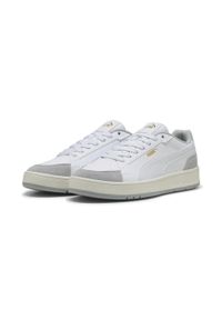 Puma - Sneakersy unisex Court Classico Sport PUMA White Cool Light Gray. Kolor: biały, wielokolorowy, szary. Materiał: zamsz