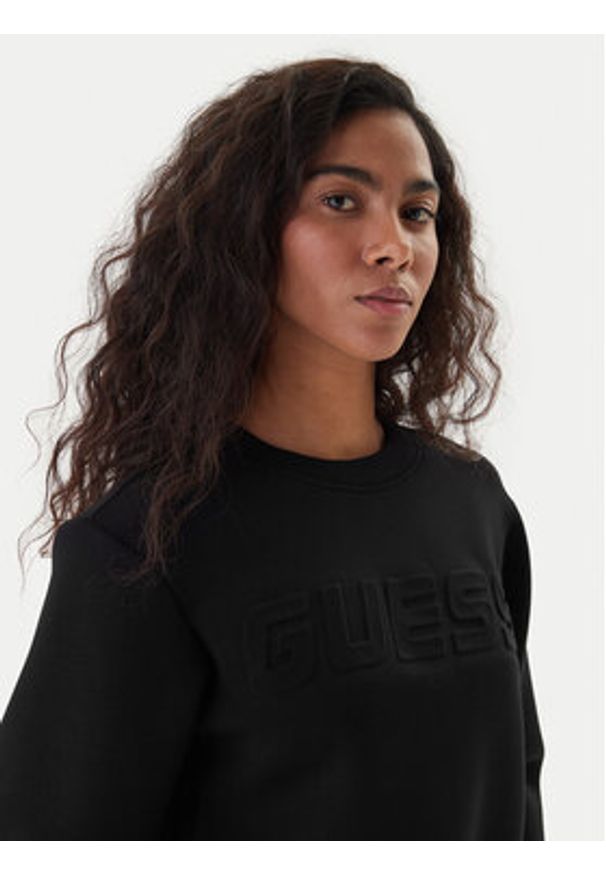 Guess Bluza Cindra V3BQ15 K7UW2 Czarny Regular Fit. Kolor: czarny. Materiał: wiskoza
