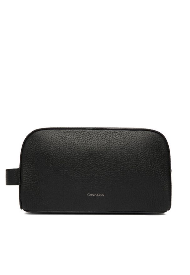 Calvin Klein Kosmetyczka Foil Emboss Dopp Kit LV04D1031G Czarny. Kolor: czarny. Materiał: skóra