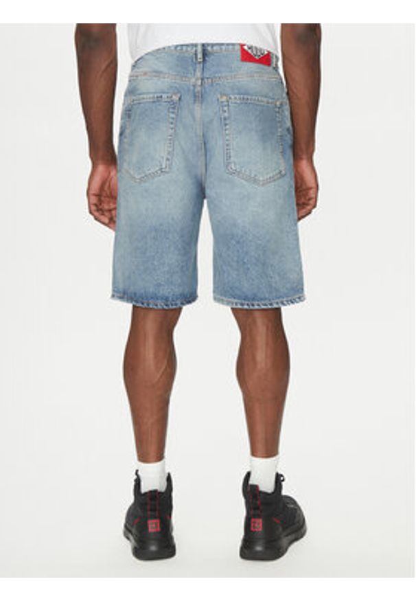 Hugo - HUGO Szorty jeansowe 50537709 Niebieski Regular Fit. Kolor: niebieski. Materiał: bawełna