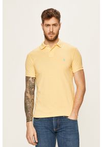 Polo Ralph Lauren - Polo 710795080003. Typ kołnierza: polo. Kolor: żółty. Materiał: dzianina. Długość: krótkie #1