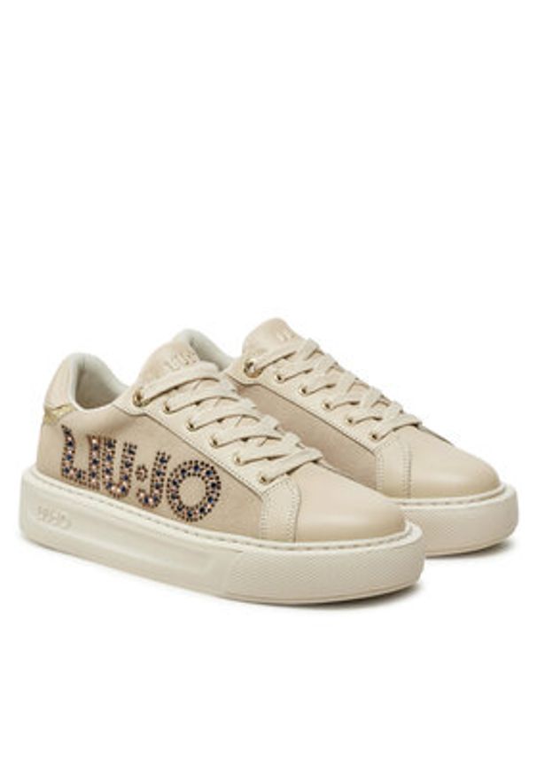 Liu Jo Sneakersy Kylie 22 BF4061 PX230 Beżowy. Kolor: beżowy. Materiał: zamsz, skóra