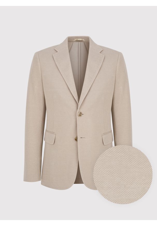 Pako Lorente - PAKO LORENTE – Dzianinowa marynarka w kolorze beżowym. Kolor: czerwony, beżowy. Materiał: dzianina. Sezon: wiosna