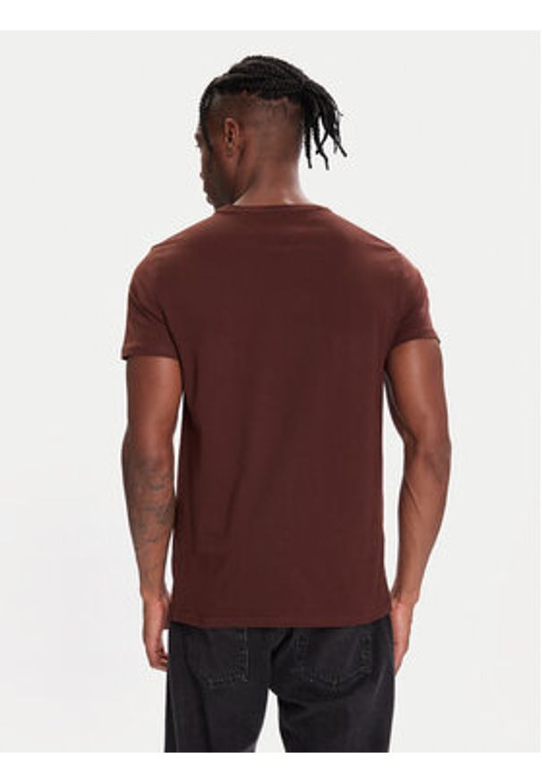 Tommy Jeans T-Shirt DM0DM04411 Brązowy Regular Fit. Kolor: brązowy. Materiał: bawełna