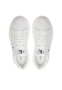 Calvin Klein Jeans Sneakersy Chunky Cupsole Laceup Mon Lth Wn YW0YW00823 Biały. Kolor: biały. Materiał: skóra #4