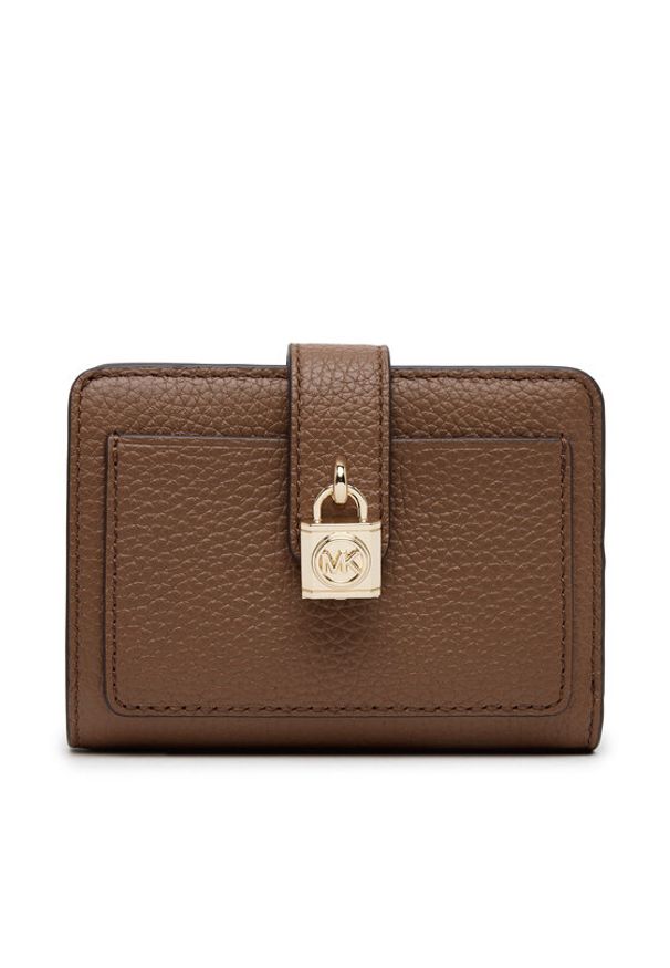 MICHAEL Michael Kors Mały Portfel Damski 32S5GETD1L Brązowy. Kolor: brązowy. Materiał: skóra