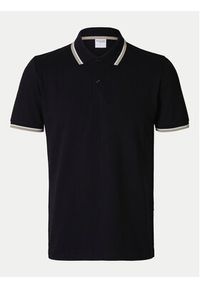Selected Homme Polo 16095852 Czarny Slim Fit. Typ kołnierza: polo. Kolor: czarny. Materiał: bawełna #6