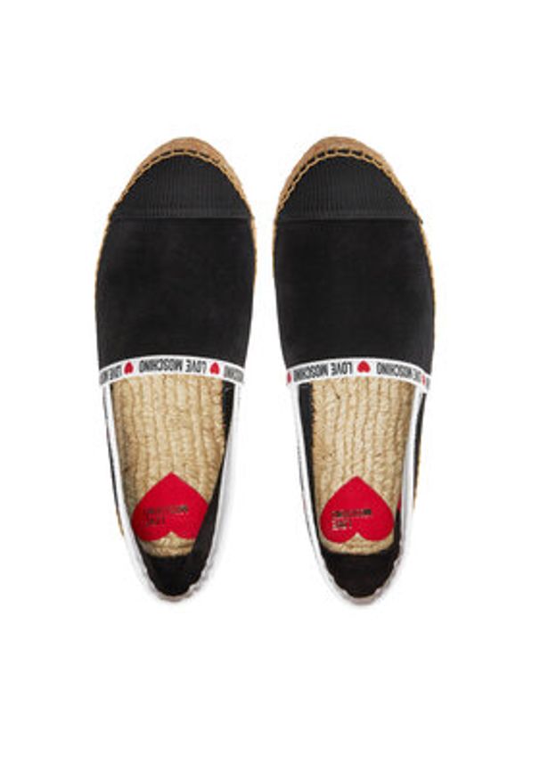 Love Moschino - LOVE MOSCHINO Espadryle JA10553G0IIG0000 Czarny. Kolor: czarny. Materiał: zamsz, skóra