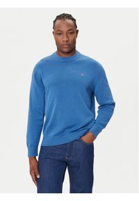 Calvin Klein Jeans Sweter LV04RC309G Niebieski Regular Fit. Kolor: niebieski. Materiał: bawełna