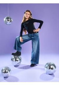 Sinsay - Jeansy wide leg - niebieski. Kolor: niebieski