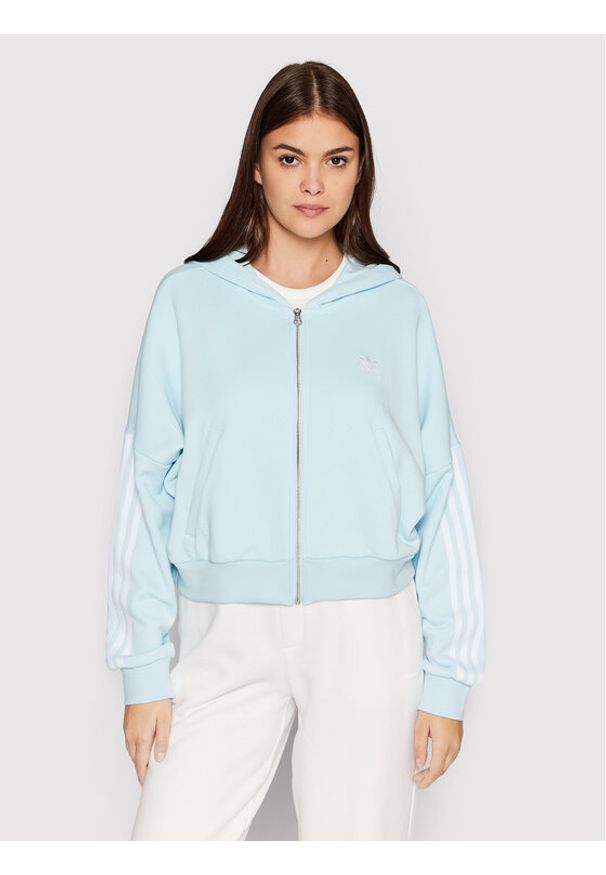 Adidas - Bluza adidas. Kolor: niebieski