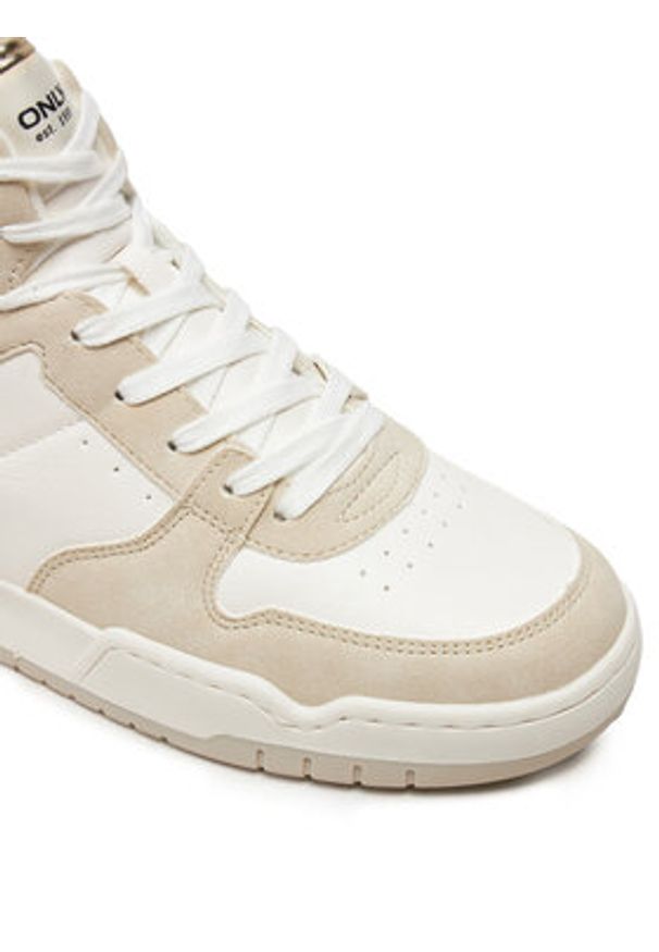 ONLY Shoes Sneakersy 15304414 Beżowy. Kolor: beżowy. Materiał: skóra