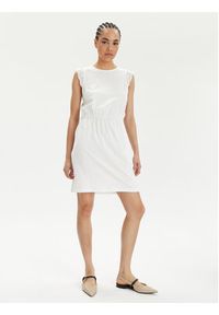 Vero Moda Sukienka letnia Emily 10305216 Biały Regular Fit. Kolor: biały. Materiał: bawełna. Sezon: lato