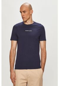 Marciano Guess - T-shirt. Kolor: niebieski. Materiał: dzianina