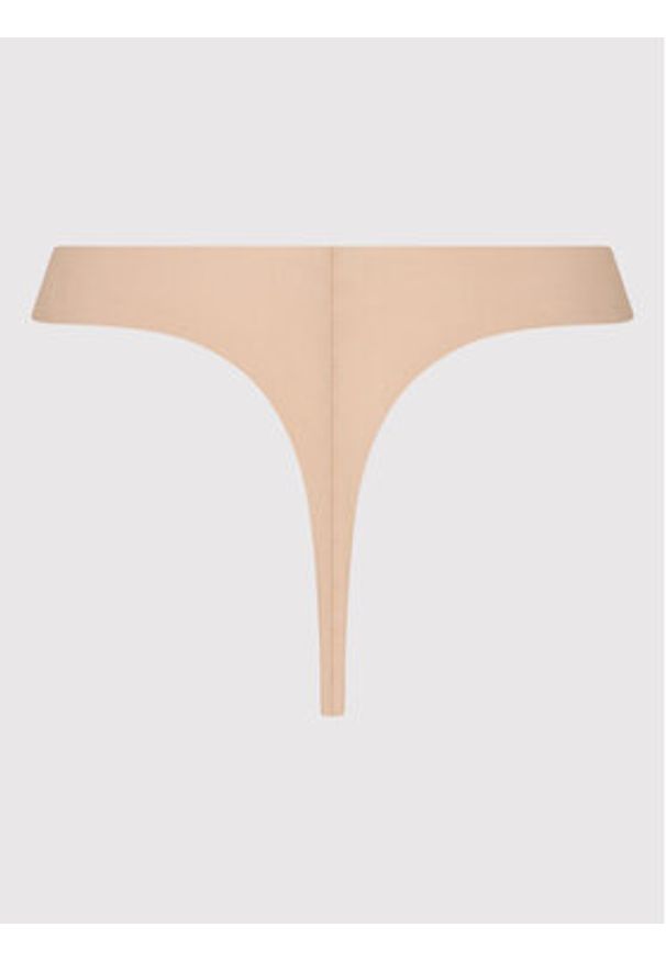 Calvin Klein Underwear Stringi 0000D3428E Beżowy. Kolor: beżowy. Materiał: syntetyk