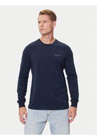 Tommy Jeans Longsleeve Chest Linear DM0DM21594 Granatowy Regular Fit. Kolor: niebieski. Materiał: bawełna. Długość rękawa: długi rękaw
