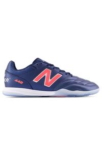Halówki męskie New Balance 442 V2 PRO IN MS41IMP2 – granatowe. Kolor: niebieski. Materiał: guma, syntetyk, skóra, materiał. Szerokość cholewki: normalna. Sport: bieganie, fitness