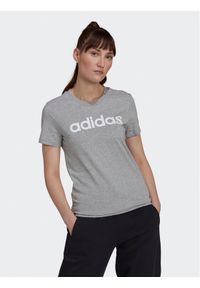 Adidas - adidas T-Shirt Essentials Logo HL2053 Szary Slim Fit. Kolor: szary. Materiał: bawełna #1