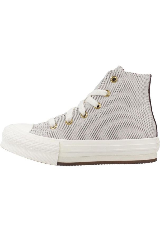 Converse - Kapcie CONVERSE CHUCK TAYLOR ALL STAR EBA LIFT HI Brązowy. Okazja: na co dzień. Kolor: brązowy. Materiał: tkanina. Model: Converse All Star