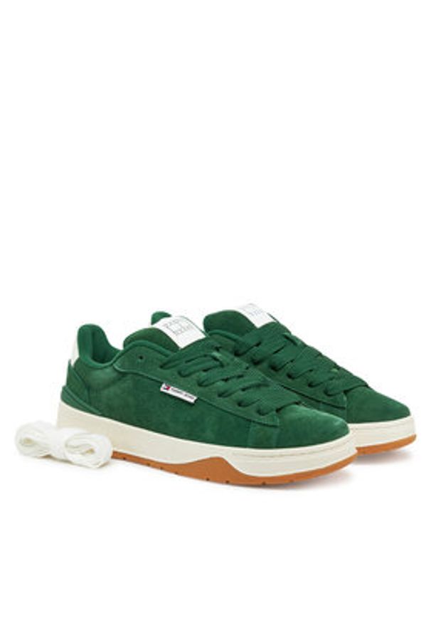 Tommy Jeans Sneakersy Tjm Skater Sneaker EM0EM01607 Zielony. Kolor: zielony. Materiał: zamsz, skóra
