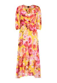 Pinko Sukienka letnia 20201 BLK01 1G14KD 7932 Kolorowy Regular Fit. Materiał: syntetyk. Wzór: kolorowy. Sezon: lato #2