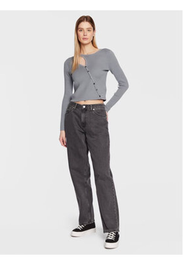 Calvin Klein Jeans Kardigan J20J220707 Szary Regular Fit. Kolor: szary. Materiał: bawełna