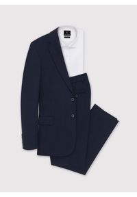 Pako Lorente - PAKO LORENTE – Spodnie garniturowe w kratę Windowpane. Materiał: poliester, wełna, lycra #8