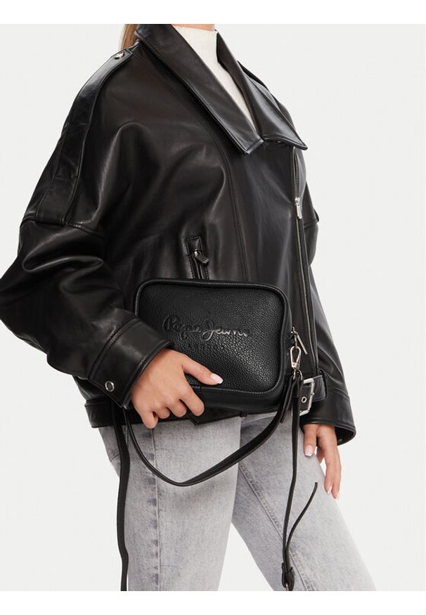 Pepe Jeans Torebka Bassy Code PL0300004 Czarny. Kolor: czarny. Materiał: skórzane