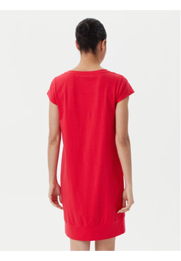 Liu Jo Beachwear Sukienka codzienna VA5194 JS003 Czerwony Regular Fit. Okazja: na co dzień. Kolor: czerwony. Materiał: bawełna. Typ sukienki: proste. Styl: casual