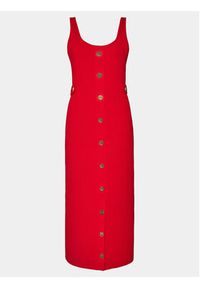 MICHAEL Michael Kors Sukienka dzianinowa MR4822C33D Czerwony Slim Fit. Kolor: czerwony. Materiał: wiskoza