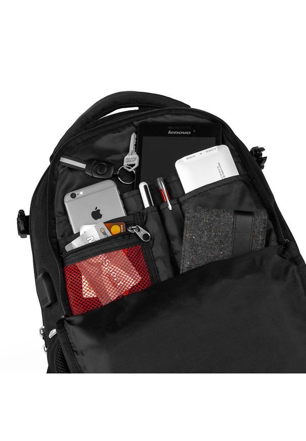 Starter - Sportowo-Szkolny Plecak - STARTER - Czarny. Kolor: czarny. Materiał: poliester. Styl: sportowy