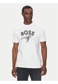 BOSS T-Shirt Te_Bossfish 50539196 Biały Regular Fit. Kolor: biały. Materiał: bawełna