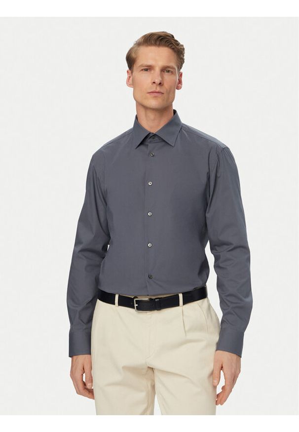 BOSS Koszula H-Hank-Kent-C1-214 50469345 Niebieski Slim Fit. Typ kołnierza: kołnierzyk klasyczny. Kolor: niebieski. Materiał: bawełna