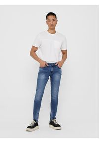 Only & Sons Jeansy Warp 22018256 Granatowy Skinny Fit. Kolor: niebieski