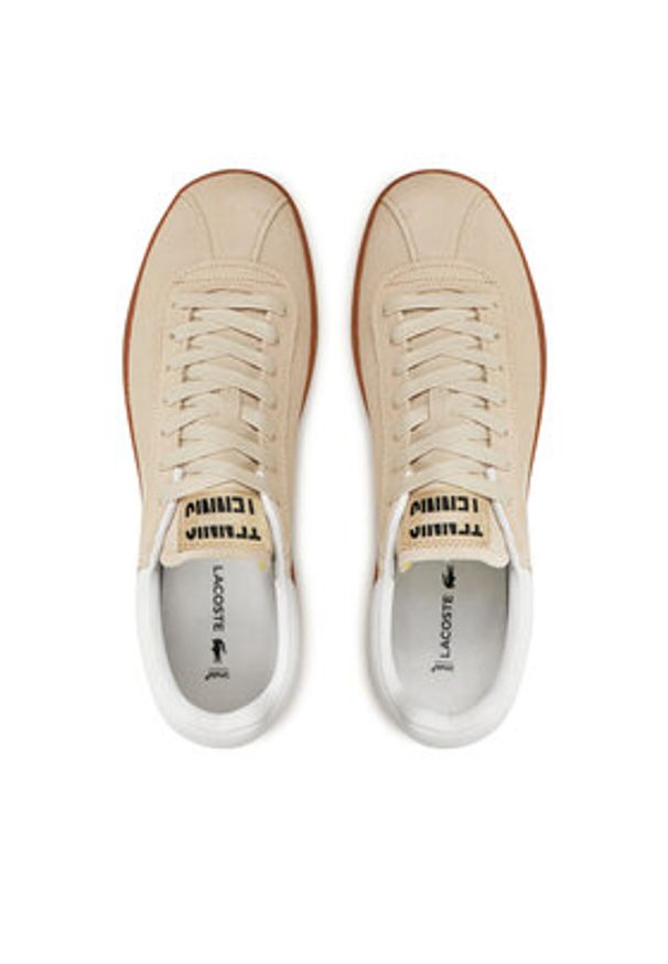 Lacoste Sneakersy Chaussure baseshot 7-48SMA0008 Biały. Kolor: biały. Materiał: skóra, zamsz