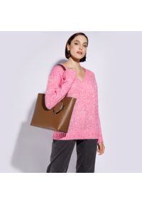 Wittchen - Torebka shopperka ze skóry naturalnej z etui i breloczkiem brązowa. Kolor: brązowy. Dodatki: z breloczkiem. Materiał: skórzane. Rozmiar: duże. Styl: elegancki #6