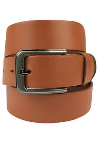 Klasyczny, Skórzany Pasek Męski - Victorio - Karmelowy. Materiał: skóra. Styl: klasyczny #1