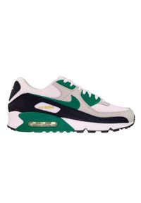 Buty do chodzenia damskie Nike Air Max 90. Zapięcie: sznurówki. Kolor: biały, wielokolorowy, zielony, czarny. Materiał: materiał, syntetyk. Szerokość cholewki: normalna. Model: Nike Air Max 90, Nike Air Max. Sport: turystyka piesza
